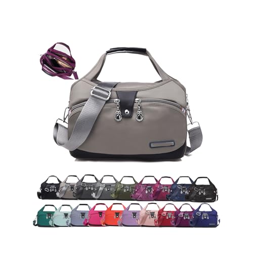 Anti-theft handbag soft edge lightweight multi-pocket fashion waterproof handbag waterproof oxford cloth shoulder bag