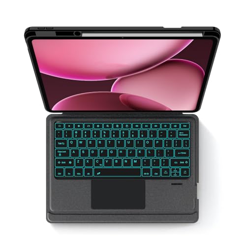 Image of ProElite Wireless Bluetooth TouchPad Keyboard Case for OnePlus Pad 3 13.2 inch 2025, Magnetic Wireless Bluetooth TouchPad Keyboard with Pen Holder (Built-in 7-Colors Backlit), Black