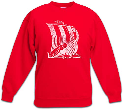 Pullover Viking Ship V pour enfants avec motif drakkar et manches longues