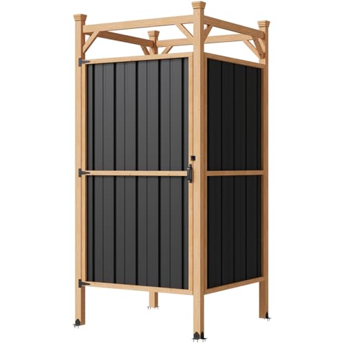 EROMMY Weatherproof Outdoor Shower Enclosure with Lockable Door