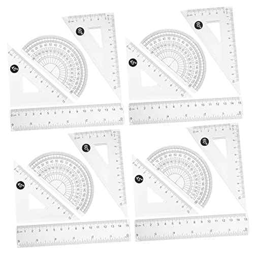 STOBOK 12 Conjuntos De Régua Transparente De 15 Cm Para Estudantes De Plástico Simples Régua Centimé