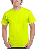 GILDAN Herren T-Shirt Adult Ultra Cotton 2000, Einfarbig, Gelb (Safety Green 188), XXXXX-Large (Herstellergröße: 5XL)