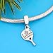 ZURWTCH Beach Tennis Racket Dangle Charm Fit Women Bracelet Necklaces Fashion Gifts 925 Sterling Silver DIY Jewelry