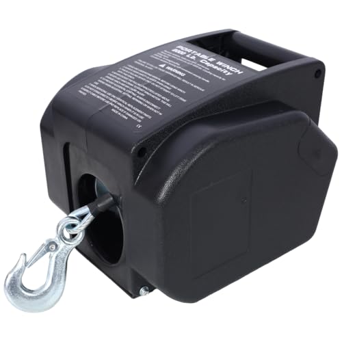 Winche eléctrico 2000 lbs 12V con cable galvanizado y control remoto miniatura 4