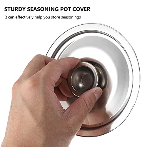 Doitool Stainless Steel Cover Bowl- 5.5In Universal Lid For Pots Small- Mini Pan Lid Bowl Covers Reusable With Handle In Ring For Pot And Pans #TOP5