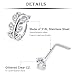 Kridzisw 18G Nose Rings Hoops Studs Piercing Jewelry for Women 18 Gauge Stainless Surgical Steel L Shaped Bend Screw Nose Ring Hoop Nose Rings Stud Nostril Piercing Jewelry Men Silver 2mm CZ Diamond