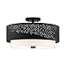 Livex Lighting Noria 4 Light Black Ceiling Mount, 20 x 20 x 11.75