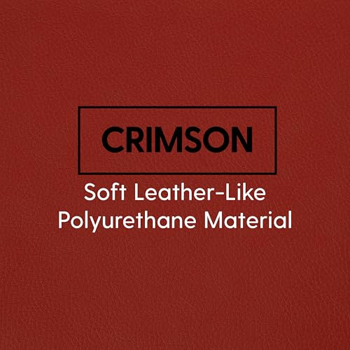 Image of FDP Pro Series Upholstered Armless Mobile Sofa with Locking Casters for Portability Commercial Seating for Hotel Lobby, Office, Restaurant, Waiting Room, Home - Crimson