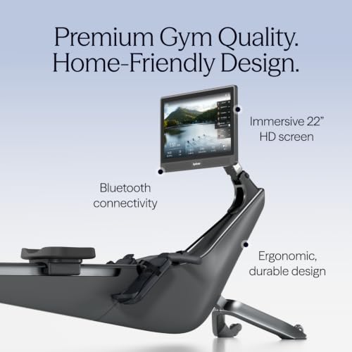 Image of Hydrow Origin Rowing Machine for Home with Immersive 22'' Rotating HD Touchscreen - Live Row Machine Home Workout, Magnetic Drag Technology, 375lb Weight Capacity Rower - 30-Day Trial & Year Warranty