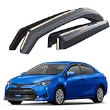 Goodyear Shatterproof in-Channel Window Deflectors for Toyota Corolla 2014-2019 Sedan, Rain Guards, Window Visors for Cars, Vent Deflector, Car Accessories, 4 pcs - GY007954