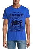 You Can't Buy Happiness But You Can Buy Motorcycles and That's The Same Thing T-shirt girocollo da uomo in cotone blu reale, Blu reale, S