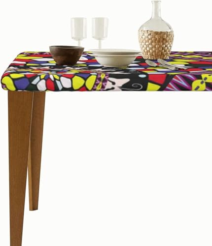 Nappe rectangulaire bohème colorée élastique contre le vent table - 6