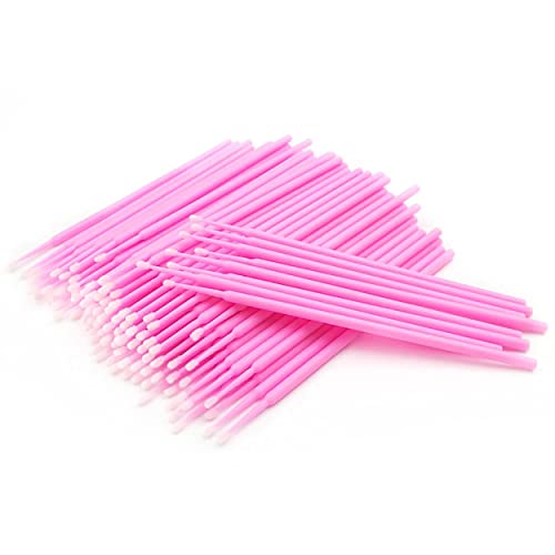 100Pcs Micropore Eyelash Applicator Micro Brushes, Microfibre Brushes for Eyelashes Extensions & Mascara