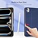 DTTO for iPad Pro 13 Inch Case with Keyboard M5/M4 2025/2024, 7 Colors Backlit Wireless Detachable Keyboard Premium Leather Folio Cover with Pencil Holder & Pocket, Navy Blue