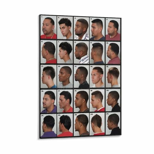 Barbershop Hair Styling Guide Poster Canvas Painting Posters And Prints