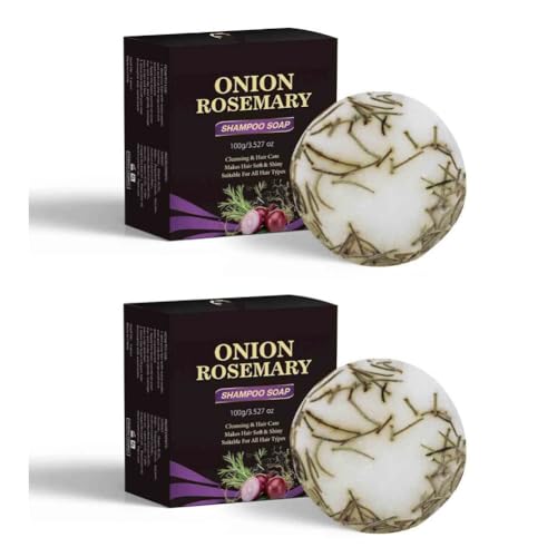 2PCS 100g Rosemary Onion Shampoo Soap Deep Cleansing Volumizing Rosemary Onion Shampoo Hair Thickening Care Product