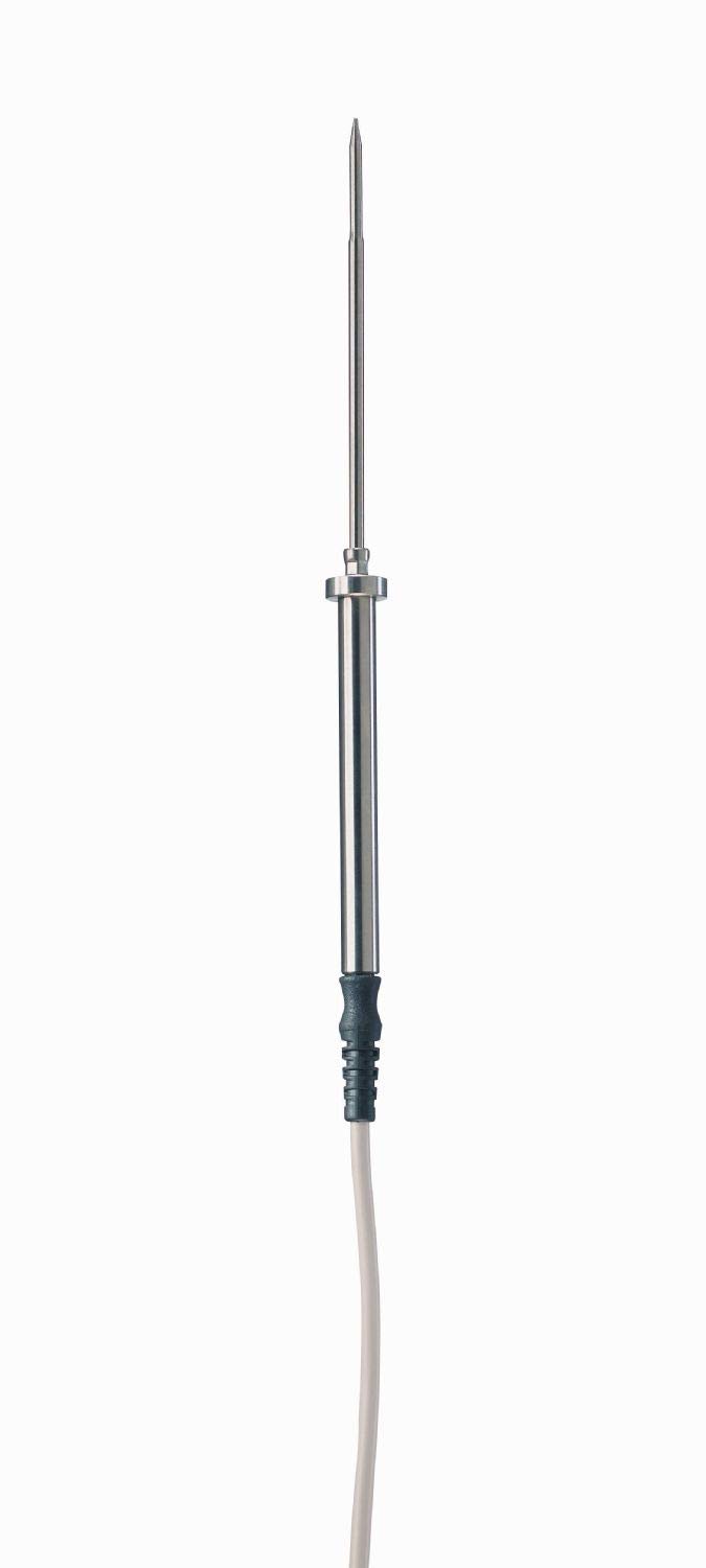 Testo 0603 2192 TC Type T Stainless Steel Food Probe with 4mm Reinforced PVC Cable, 3.2mm x 30mm Tip, -50 to +350 Degree C Range, Class 1, 4mm Diameter x 125mm Length