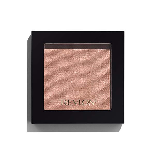 Revlon Powder Blush Face Makeup, High Impact Buildable Color, Lightweight & Smooth Finish, 006 Naughty Nude, 0.17 Oz