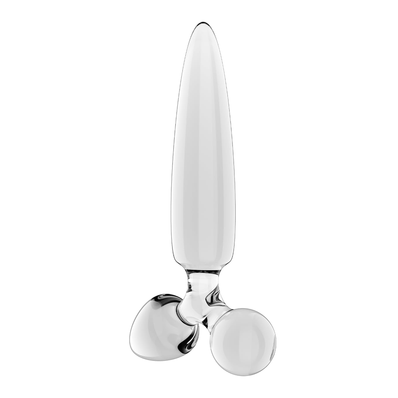 Satisfyer Triple Crystal 1 dildo | sex toy 3 in 1 con sfera, plug e stelo | per uso anale e vaginale | per giochi con le temperature | vetro borosilicato | liscio