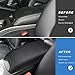 INTGET Center Console Cover for 2011-2020 Dodge Journey Accessories Leather Middle Armrest Cover Arm Rest Box Lid Protector Car Seat Box Cover for Dodge Journey