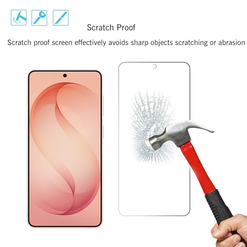 Image of Ailun Glass Screen Protector for Galaxy S26 3 Pack + 2 Pack Camera Lens Tempered Glass Fingerprint Unlock Compatible 0.25mm Anti-Scratch Case Friendly Clear - HD [Not For S26 Plus /S26 Ultra]