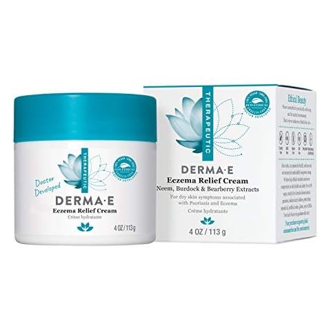 DERMA E Psorzema Cream, Natural Relief for Scaling, Flaking, and Itching, 4 Oz Cover