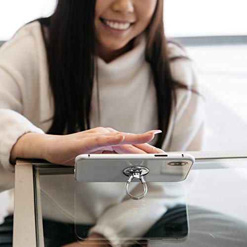 Aduro Phone Ring Holder [3-In-1] - Phone Ring, Phone Stand, Phone Car Vent Mount, Finger Grip Phone Holder For All Iphone, Samsung Galaxy (Silver) #TOP3