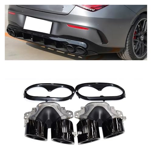 Embouts d'échappement de haute qualité pour Benz A45S noir
