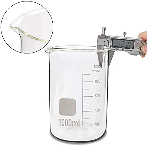 Image of VVS Borosilicate Glass Beaker 1000ml pack of 7 of For School College, Lab Laboratry and professional use