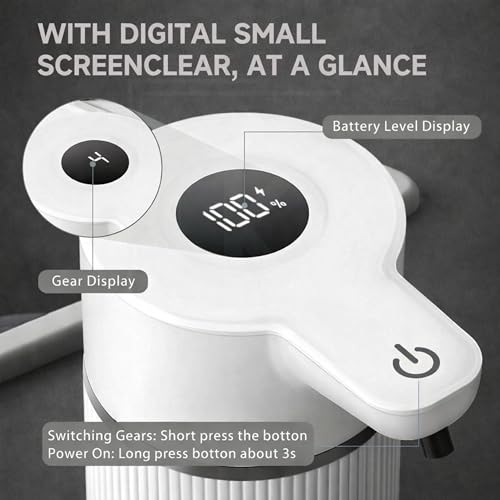 Image of 450ML Automatic Touchless Foam Dispenser, Rechargeable Sensor Foaming Dispenser with Digital Display, 4-Speed Adjustable Foam Control, Electric Auto Dispenser for Bathroom & Kitchen (White)