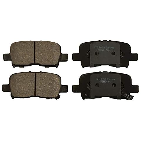KFE KFE865-104 Ultra Quiet Advanced Premium Ceramic Brake Pad REAR Set Compatible With: 2002-2004 Honda Odyssey, 2003-2008 Pilot; 2001-2006 Acura MDX Cover