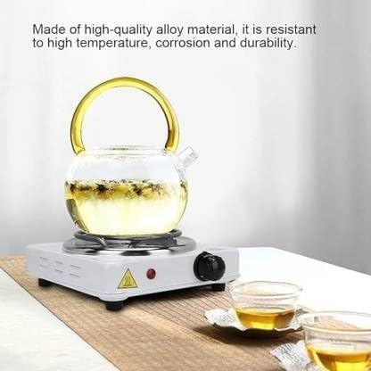Image of Portable Electric Hot Plate Single Burner | Compact Coil Stove with Temperature Control for Home, Office, Hostel & Travel Cooking