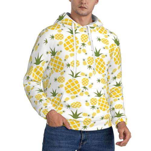 Sweat à capuche en polaire pour hommes Ananas avec motif imprimé