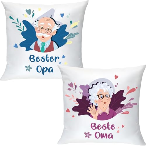 Opiniones y reviews de cojines dia del padre favoritos de las personas. 40 Namalu 2 Fundas de cojín Decorativas de 45 x 45 cm, Regalo de cumpleaños para Abuela y Abuelo, Regalos de Nieta, Nieto para Abuelos, día de la Madre, día del Padre