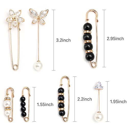 Image of iminoo 7 Pcs Fashion Brooch Pins Sweater Shawl Pins for Women Girls Clothing Dresses Decoration Accessories