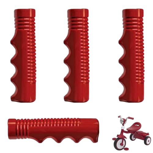 SquEqu 4 Pack Toddler Tricycle Handlebar Grips Replacement Non-Slip Rubber Red Rider Trike Handle Grips for Radio Flyer Red Tricycle 3/4 Inch Handle Bar Toddler Trike Kids Tricycles Baby Balance Bike