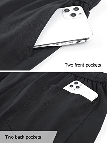 Vcansion Women's Casual Elastic Waist Drawstring Loose Fit Multi-Pockets Outdoor Cargo Shorts4