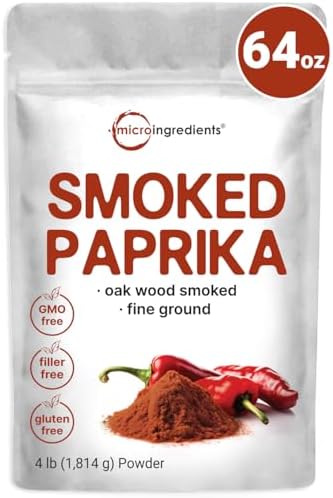 Smoked Paprika Powder, 4 lb (64 oz) | Premium Spanish Source | Sweet & Smoky Flavor | Great for Marinades, Meats & Dressings | Additive Free, Non-GMO, Bulk Supply