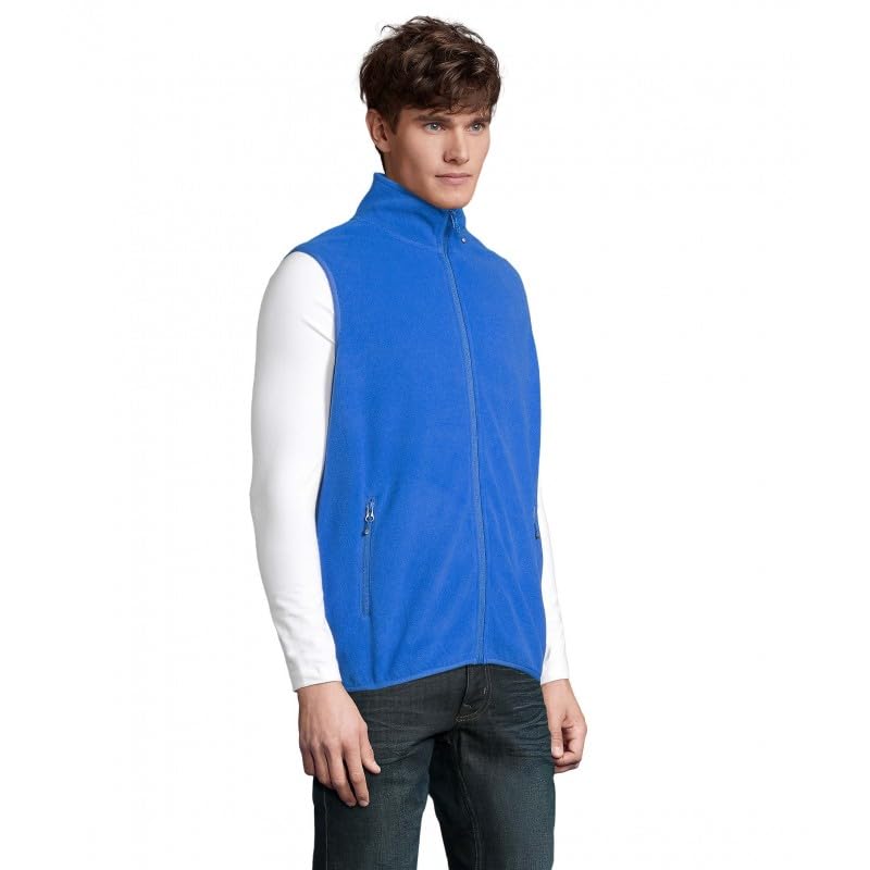 Veste micropolaire sans manche SOL'S Factor bleu roi 4XL confortable