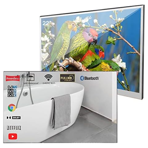 Soulaca - Espejo de 22 pulgadas Smart TV IP66 impermeable Cover