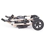 Reposapiés ajustable KikkaBoo Carrito Bebé 3 en 1 AMAIA, Silla de Paseo hasta 15 kg, Desde el Nacimiento, Asiento de Coche, Transformable Capazo, Plegado, Gris Claro