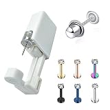 Lip Piercing Kit, Home Lip Piercing Gun, Disposable Lip Piercing Kit, Contains 6 Replacement Lip Pie
