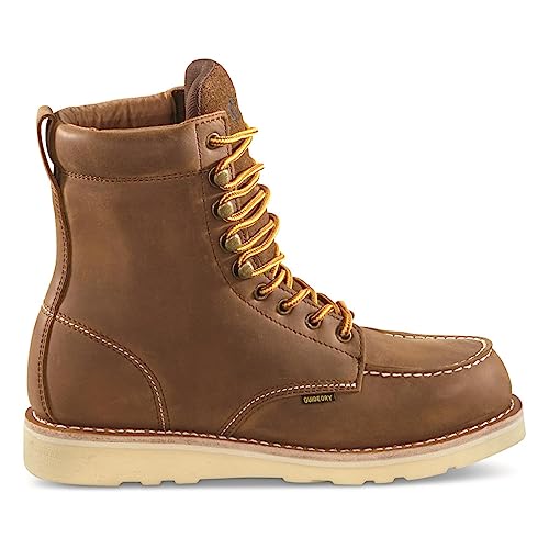 Guide Gear 8” Wedge Moc Toe Waterproof Work Boots for Men, Leather Construction Mid-High Shoes, Moisture-Wicking Lining3