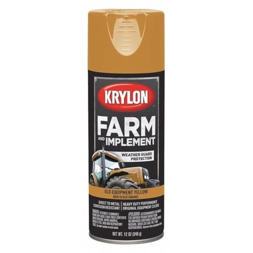 Krylon K01953000 Farm & Implement Spray Paint High Gloss Old Equipment Cat Yellow 12 oz.