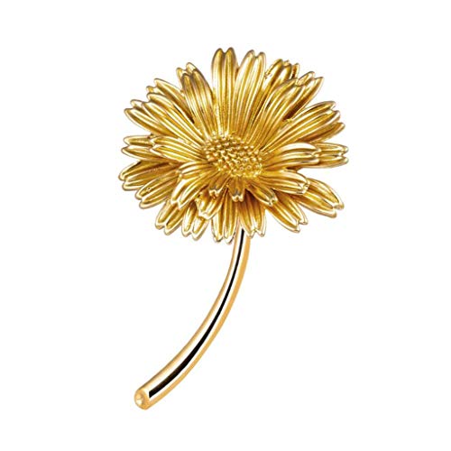 Broche tournesol en cristal strass scintillant pour illuminer une robe de soirée