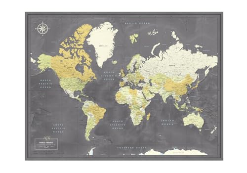 Pin Adventure Map WMGRP32X24 World Map Poster With Pins For Travel Tracking cover