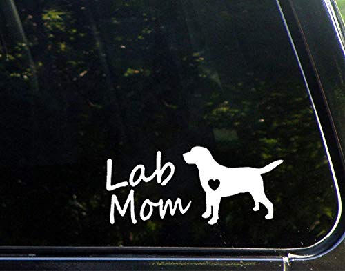 Image of 6x3Inch Lab Mom Labrador Mom Dog Decal Vinyl Sticker Labradoodle Cars Trucks Vans Walls Laptop White