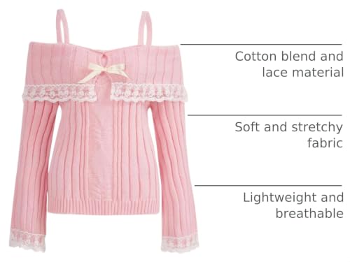 Image of Fairy Grunge Shirts for Women Y2K Tops Long Sleeve Lace Patchwork Tees Teen Girls Vintage Slim Blouse Fall Clothes