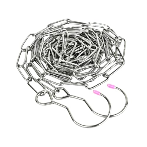 LEDMOMO ステンレス製物干しチェーン 両端フック付き 衣類乾燥ラック 風防滑り止め 多機能ポータブル衣類収納 洗濯物干し 室内外対応キャン