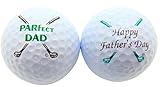 Happy Fathers Day Set of 2 Golf Ball Gift Pack for PARfect Golfer Dad